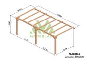 Pergola adossée VERSAILLES 600x300cm