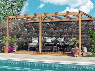 Pergola adossée VERSAILLES 600x400cm