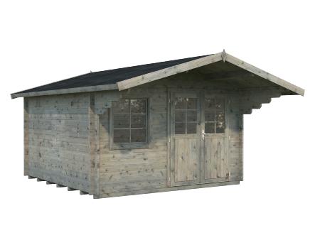 Abri de jardin SALLY 12.3 m² 44 mm - avec plancher bois