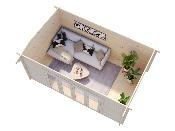 Studio de jardin Palmako Ines 13,7 m² Bifold – 44 mm