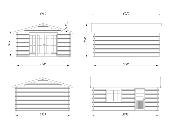 Abris de jardin IRENE  23.9 m² en 44mm avec plancher