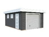 Garage RASMUS 19 m² 44 mm avec porte Sectionnelle