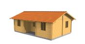 Chalet Bois CLEMENTINA 50m² - 3 Chambres & Terrasse Couverte