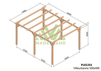 Pergola VILLEURBANNE 500x400cm