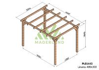 PERGOLA LINARES - 12 m² - Autoportée -Dim(cm): 400 x 300