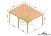 Pergola avec toit STRASBOURG 500x400cm