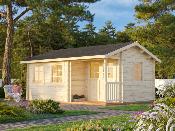 Abris de jardin SUSANNA en 44 mm de  16.4 m² avec plancher