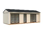 Abri de jardin bois Palmako REBEKKA 22,4 m² – Portes aluminium double vitrage