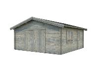 GARAGE PALMAKO ROGER 27.7 M 70 mm AVEC DOUBLE PORTE EN BOIS