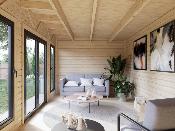 Studio de jardin Palmako Aurelia 15,2 m² traité marron