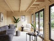 Studio de jardin Palmako Aurelia 16,7 m² bois naturel non traité