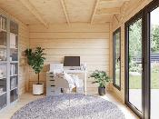 Studio de jardin Palmako Aurelia 8,4 + 7,9 m² bois naturel non traité