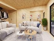 Chalet Bois Cecilia 27,2 m² - 70mm - Idéal Loisirs & Jardin