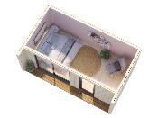 Johanna 13,6 m² – Maison miniature bois Palmako à toit plat