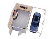 Garage Roger 19,0+16,2 m² avec double porte en bois | Bois Naturel non - traité 