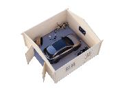 GARAGE PALMAKO ROGER 27.7 M² 70 mm AVEC DOUBLE PORTE EN BOIS