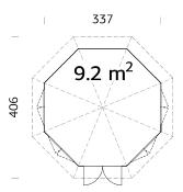 Abri de jardin Pavillon VERONICA 4  - 9.2 m²