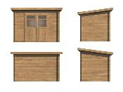 Abri de Jardin Alice 6.1 m² 296x250cm-28 mm - Bois traité Autoclave Classe 4