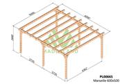 Pergola MARSEILLE 600x500cm