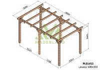 PERGOLA LINARES - 15 m - Autoporte -Dim(cm): 500 x 300