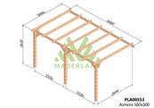 Pergola adossée AMIENS 500x300cm