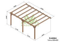 PERGOLA PALMA- 24 m² - Adossable -Dim(cm): 600 x 400