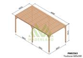 Pergola avec toit TOULOUSE 600x300cm