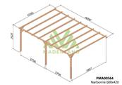 Pergola adossée NARBONNE 600x420cm