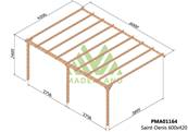 Pergola adossée SAINT-DENIS 600x420cm