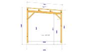 Carport camping car toit plat 4 x 8 m en Douglas