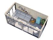 Saga 16,2 m² – Jardin d’hiver bois avec portes coulissantes 