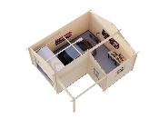 GARAGE PALMAKO ROGER 21.9 + 5.2 M² 44 mm AVEC PORTE SECTIONNELLE