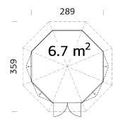 Abri de jardin Pavillon VERONICA 4  - 6.7 m²