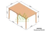 Pergola avec toit STRASBOURG 500x300cm