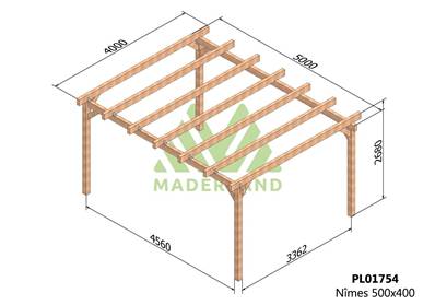Carport NÎMES 500x400cm