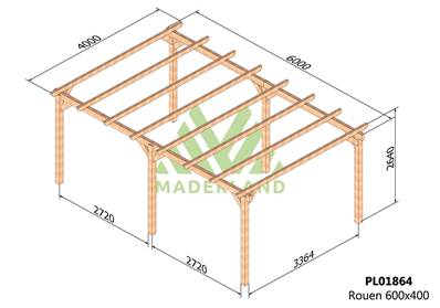 Carport ROUEN 600x400cm