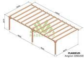 Pergola adossée AVIGNON 1000x500cm