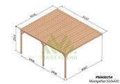 Pergola avec toit MONTPELLIER 510x420cm