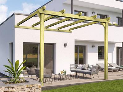 Pergola adossée SAINT-DENIS 600x300cm