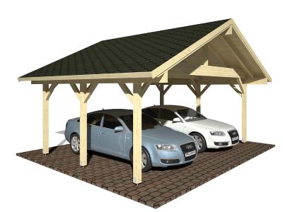 CARPORT ROBERT 20.6 - Bois Naturel non - traité 