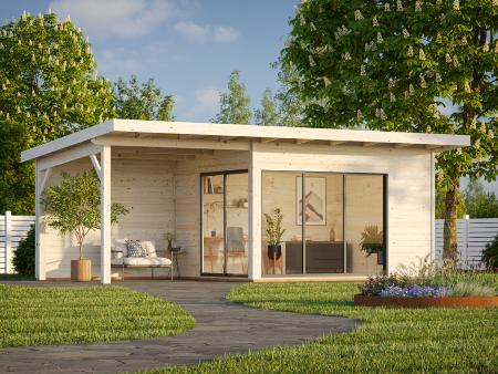 Studio de jardin Palmako ANDREA 11,2 + 7,9 m² – Portes coulissantes aluminium