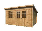 Abri de Jardin Alice 11 m² - 380x337cm-28 mm - Bois traité Autoclave Classe 4