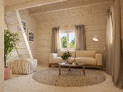 Chalet EMILY 40.1+5.2 m² - 70 mm avec mezzanine