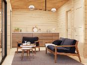 Chalet Bois 30m² Cecilia - Madriers 70mm, Qualité Nordique
