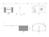 Garage bois Palmako ROGER 19,0 + 33,2 m² – 44 mm avec porte sectionnelle