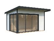 Chalet de Jardin Andrea 11,2 m² Slide Plus - 44mm, Double Vitrage & Porte Coulissante
