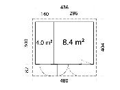 Aurelia 12,4 m² – Studio de jardin bois Palmako 44 mm