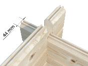 Abris de jardin IRENE  23.9 m² en 44mm avec plancher