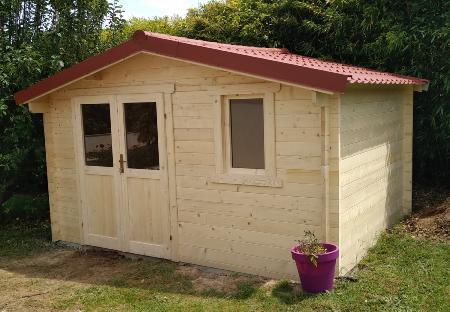 Abri de Jardin Bois Eco 12 m² - Madrier 40 mm