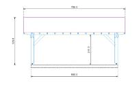 Carport en Épicéa 6x4.5m - 27m² à Deux Pans